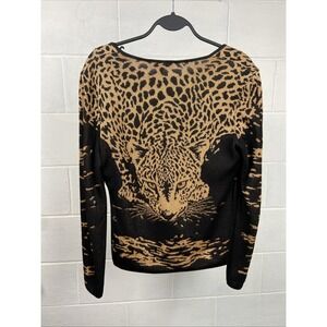 Escada x Margaretha Ley Leopard Sweater‎ Cardigan Set Tank Camisole DE 36/US 6
